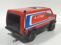 Vintage 1979 Tonka A.J. Foyt Red Van Red and Black Race Car and 4" Tall Driver Pressed Steel Die Cast Toy Car Vehicle Set