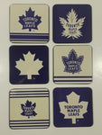 Toronto Maple Leafs NHL Ice Hockey Team Logo Themed 3 3/4" x 3 3/4" Cork Backed Coasters