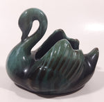 Vintage Blue Mountain Pottery 5 1/2" Long Drip Glaze Swan Bird Animal Figurine Candy Nut Dish