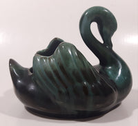 Vintage Blue Mountain Pottery 5 1/2" Long Drip Glaze Swan Bird Candy Nut Dish