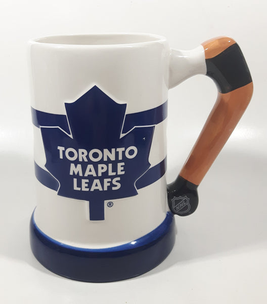 Houston Harvest Toronto Maple Leafs NHL Ice Hockey Team 6 1/8" Tall Ceramic Beer Mug Cup with Hockey Stick Handle
