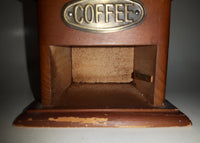 Vintage Style Wood and Metal Coffee Grinder Mill