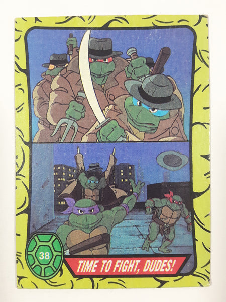 Vintage 1989 Mirage Studios TMNT Teeanage Mutant Ninja Turtles #38 "Time To Fight, Dudes!" Trading Card