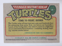 Vintage 1989 Mirage Studios TMNT Teeanage Mutant Ninja Turtles #38 "Time To Fight, Dudes!" Trading Card