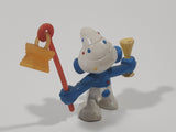 Vintage W. Germany Peyo Smurfs New Year's Bully 2 3/8" Tall Toy Figure