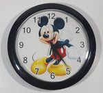 Disney Mickey Mouse 10" Diameter Black Bordered Wall Clock