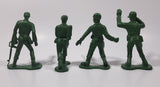 Greenbrier Army Men Soldiers 4" to 4 1/4" Tall Plastic Toy Figures Set of 4