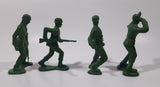 Greenbrier Army Men Soldiers 4" to 4 1/4" Tall Plastic Toy Figures Set of 4