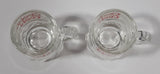 Vintage Coors Miniature 1 7/8" Tall Beer Mug Shaped Shot Glasses with Handles