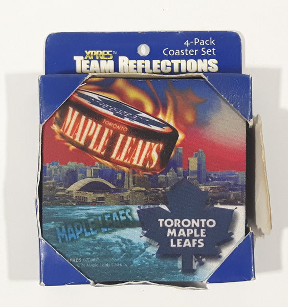 2003 Encore XPRES Team Reflections Toronto Maple Leafs Foam 4-Pack Coaster Set in Package