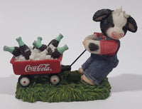 Enesco Mary's Moo Moos The Coca Cola Company "Load Of Refreshment For Helfer-yone" 4 1/4" Long Resin Figure Ornament