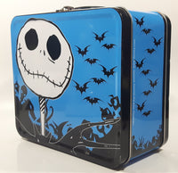 Disney Jack Skellington Blue and Black Tin Metal Lunch Box Container