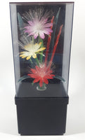 Vintage Fiber Optics Windup Musical Box Fiber Optics Flower Light 10 1/8" Tall