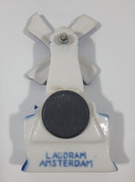 Delft Blue Holland Laddram Amsterdam Windmill Shaped 2 1/4" x 4" 3D Porcelain Ceramic Fridge Magnet