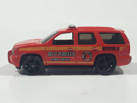 2009 Hot Wheels HW City Works '07 Chevy Tahoe Fire Dept. Rescue #8 Red Die Cast Toy Car Emergency Vehicle