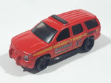 2009 Hot Wheels HW City Works '07 Chevy Tahoe Fire Dept. Rescue #8 Red Die Cast Toy Car Emergency Vehicle