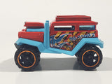2013 Hot Wheels Attack Pack Bad Mudder 2 Red and Light Blue Die Cast Toy Car Vehicle