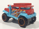 2013 Hot Wheels Attack Pack Bad Mudder 2 Red and Light Blue Die Cast Toy Car Vehicle