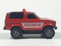 Vintage Majorette Sonic Flashers Ford Bronco Feuerwehr Fire Red Die Cast Toy Car Vehicle