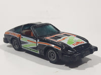 Vintage 1982 Kidco Lock Ups Datsun 240Z Turbo Black Die Cast Toy Car Vehicle with Opening Doors Made in Macao