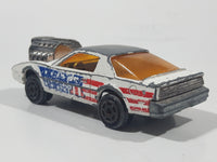Vintage Majorette Pontiac Firebird Trans Am White Die Cast Toy Car Vehicle with Blown Motor