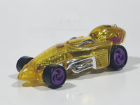 1994 Hot Wheels Top Speed Cryo Pump Yelow with Purple and Chrome Plastic Die Cast Toy Car Vehicle with Hook Bottom