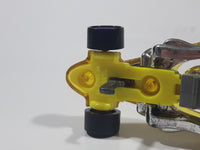1994 Hot Wheels Top Speed Cryo Pump Yelow with Purple and Chrome Plastic Die Cast Toy Car Vehicle with Hook Bottom