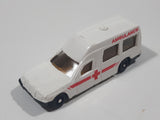 1995 NewRay Ambulance White HO Scale Plastic Die Cast Toy Car Vehicle