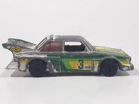 Vintage 1980 Kenner CPG Prod. Fast 111s Dynamo 1976 BMW 320i Green, Yellow, and White Die Cast Toy Car Vehicle - Made in Hong Kong
