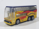 Unknown Brand Eurocoach Tornado Double Decker Touring Bus Yellow Die Cast Toy Car Vehicle