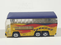 Unknown Brand Eurocoach Tornado Double Decker Touring Bus Yellow Die Cast Toy Car Vehicle