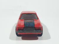 Vintage 1982 Hot Wheels The Hot Ones 1979 Ford Mustang Cobra Enamel Red Die Cast Toy Car Vehicle
