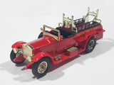 Vintage Lesney Matchbox Models of YesterYear No. Y-6 Rolls Royce Borough Green & District Ladder Fire Truck Red Die Cast Toy Antique Car Vehicle