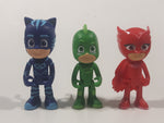 Frog Box Just Play PJ Masks Catboy Gekko Owlette 3 1/2" Tall Toy Figure Set of 3