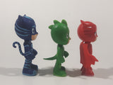 Frog Box Just Play PJ Masks Catboy Gekko Owlette 3 1/2" Tall Toy Figure Set of 3