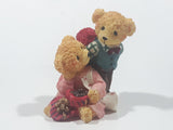 Avon Lovable Teddies Sarah & Theodore "A Gift of Love" 3 1/4" Tall Resin Figure