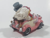 Avon Lovable Teddies Sarah & Theodore "Just Married" 4" Long Resin Figurine Car Ornament