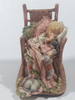 Rare 1990 Enesco Laura's Attic by Karen Hahn "It's Been A Long Day" 4 3/4" Tall Resin Figurine