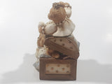 Vintage Cherison Teddy Bears and Toy Box Hand Painted 5" Tall Resin Figurine with Hidden Coin Bank