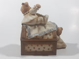 Vintage Cherison Teddy Bears and Toy Box Hand Painted 5" Tall Resin Figurine with Hidden Coin Bank