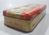 Vintage J.S. Fry & Sons LTD. Fry's Milk Chocolate Assorted Nuts Hazels Brazils Almonds Hinged Tin Metal Container