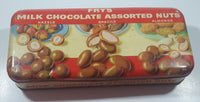 Vintage J.S. Fry & Sons LTD. Fry's Milk Chocolate Assorted Nuts Hazels Brazils Almonds Hinged Tin Metal Container