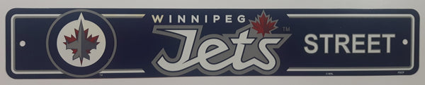 NHL Ice Hockey Winnipeg Jets Street 4" x 24" Plastic Wall Sign