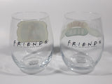2020 Warner Bros. Friends Television Series Group Photo and Central Perk 4 3/4" Tall Glass Cup Set of 2