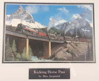 Max Jacquiard "Kicking Horse Pass" Canadian Pacific Railway Train 13 3/4" x 16 1/4" Framed Art Print