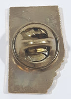 1982 NTW Edmonton Alberta Shaped Blue Enamel Metal Lapel Pin