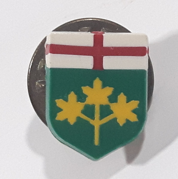 Ontario Canada Provincial Coat of Arms Crest Plastic Lapel Pin