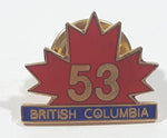 Telephone Pioneers of America 53 British Columbia Red Maple Leaf Themed Enamel Metal Lapel Pin