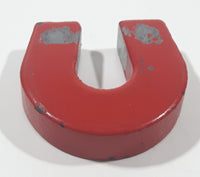 Red Horseshoe Magnet 1" Metal Fridge Magnet