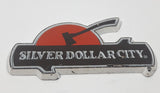 Silver Dollar City Branson Missouri Axe and Log Sunset Themed 1 1/2" x 2 3/4" Rubber Fridge Magnet